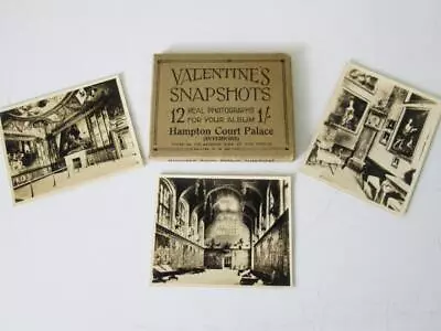 ANTIQUE 12 PHOTOGRAPH VALENTINE'S SNAPSHOT HAMPTON COURT PALACE Interiors • £4.49