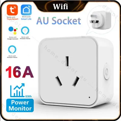 Tuya WiFi Smart AU Plug Socket APP Voice Control For Alexa Google Home • $18.99
