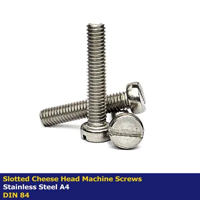 SLOTTED CHEESE HEAD MACHINE SCREWS STAINLESS STEEL A4 (DIN 84) M5 - 5mm • £154.29