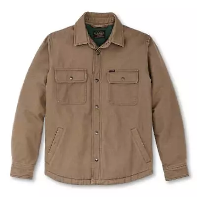 Filson Fleece Lined Jac Shirt 20172089 Kangaroo Dark Tan Khaki Green Canvas CC • $169.99