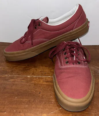 Men's VANS Off The Wall Era Red Brown White Sneaker Shoes Men’s Size 11 • $23.75