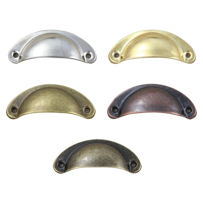 $10.92 • Buy 2X Cupboard Door Cabinet Cup Drawer Furniture Retro Antique Pull Shell Handle