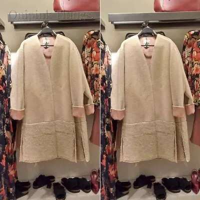 $36.53 • Buy Zara Bnwt. Sherling Ecru Pink Fur Coat With Double Sided Size L. 6318/225.