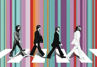 THE BEATLES ABBEY ROAD WALL ART CANVAS PICTURE 20x30INCH • £29