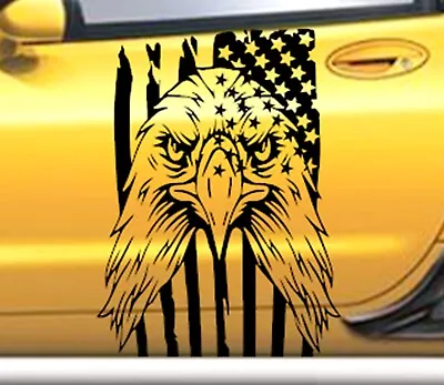 NEW Eagle Flag USA Hood Door Vinyl Decal Racing Stripes (Fits Chevy Corvette C5) • $39.95