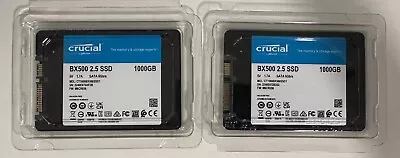 2 X Crucial SSD 1TB BX500 Solid State Drive 2.5  SATAIII MX500 • $200