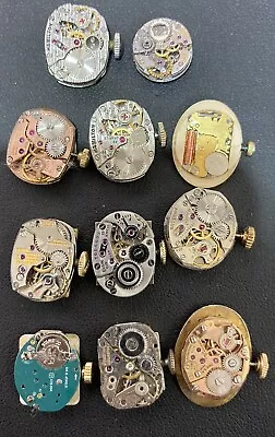 11 Watch Movements Hamilton Longines Omega Gruen Helbros Elgin • $20