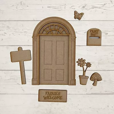 £4.95 • Buy MDF Wooden Fairy Door Elf PIXIE DIY Craft Blank Ready To Decorate Fairy Kit G
