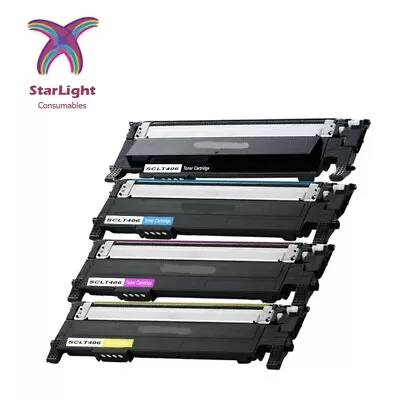 4 Toner Cartridge CLT-406S Fits For Samsung CLP360 CLP365 CLP365W CLX3300 • £32.99