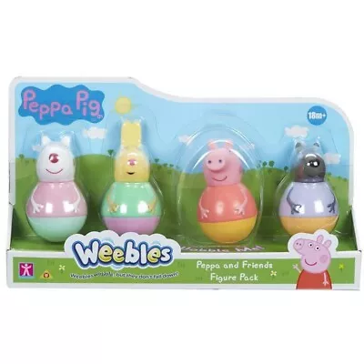 Peppa Pig Weebles 4 Figure Pack Moulded Figures Peppa Danny Rebecca Suzy • £14.49