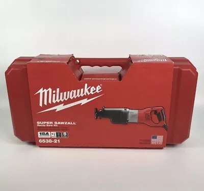 Milwaukee 6538-21 120V AC 15 Amp Super SAWZALL Reciprocating Saw With Case • $166