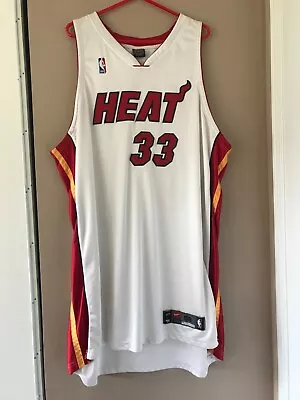 NBA Authentic Alonzo Mourning Miami Heat Jersey Nike Dri-Fit 56 (3XL) Home White • $100