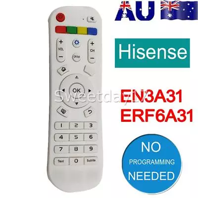 Replacement EN3A31 ERF6A31 HISENSE TV Remote Control EN3Y39H 40K390PA 50K390PAD • $12.55