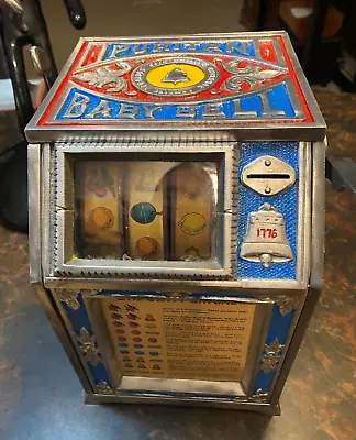 Antique Trade Stimulator Puritan Baby Bell Slot Machine • $850