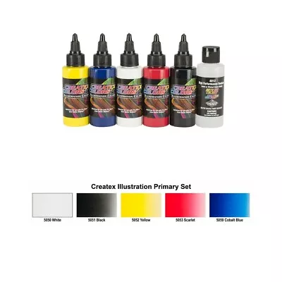 £73.60 • Buy Createx Colours Base Set Primary Opaque Illustrations Color