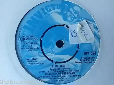 Vinyl 7  Single - Chairmen Of The Board - Elmo James - Inv524 • $8.69