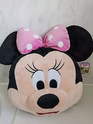 Minnie Mouse Plush Disney Store Face Genuine Pillow/Cushion | 16” • £9.99