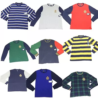 Polo Ralph Lauren Thermal Waffle Knit Sleepwear Pajama Shirt Stripe Colorblock • $27.97