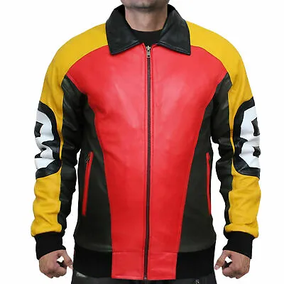 8 Ball Seinfeld Puddy Patrick Warburton Bomber Leather Jacket • $89.99