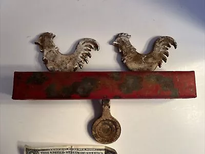 Antique/Vintage Cast Iron Carnival Shooting Gallery Rooster & Bullseye Targets • $150