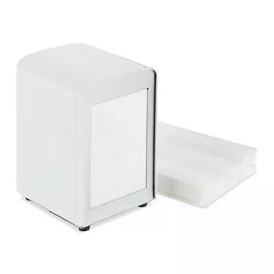 Set Of 1 Napkin Dispenser Retro American Diner Serviette Holder Restaurant White • £40.90