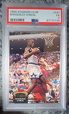 Shaquille O'Neal Graded PSA 5 1992 Stadium Club #247 • $10