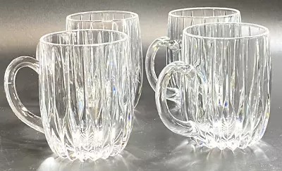 Beautiful Mikasa Park Lane Crystal Mugs Set Of Four With A 12oz Capacity • $60