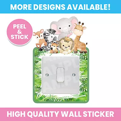 Jungle Safari Light Switch Surround Wall Sticker Decal Kids Bedroom • £2.99