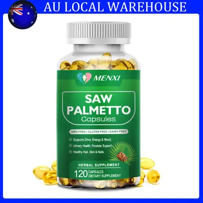 Saw Palmetto Capsules 500mg -Premium Prostate Health Support Supplement For Men • $23.88