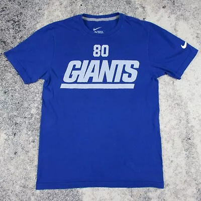 Nike New York Giants Shirt Mens Small Blue Victor Cruz 80 Jersey Tee Regular Fit • $11.99