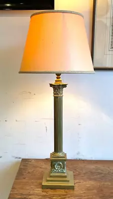 £730 • Buy A Hinks And Sons Victorian Brass Corinthian Column Table Lamp