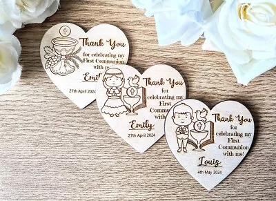 Personalised Wooden First Holy Communion Magnets Thank You Gift Boy Girl • £24.99