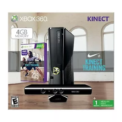 Xbox 360 4GB With Kinect Nike Console Bundle Very Good 3Z • $146.80