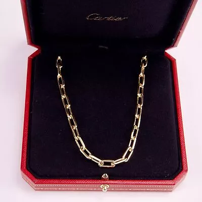 Cartier 18k Yellow Gold Santos De Cartier Santos-Dumont Chain Link Necklace 22'' • $7999.99