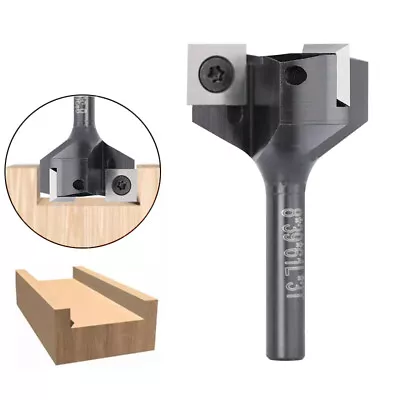 CNC Spoilboard Surfacing Router Bit 1/4 Shank Wood Slab Planing Milling Cutter • £20.10