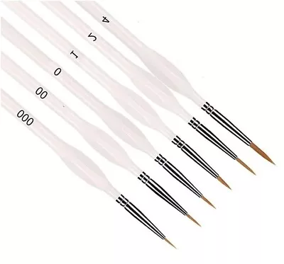 6pcs Fine Miniature Detail Paint Brush Fine Thin Tip Painting Acrylic Face Paint • £4.99