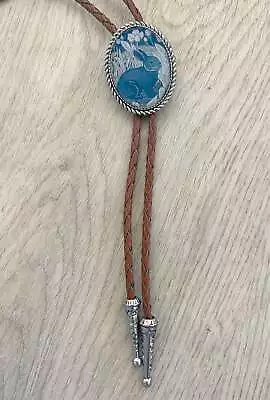 Rabbit Bolo Tie - Western Gifts For Him Leather Cowboy Necktie Accessories Mens • $29
