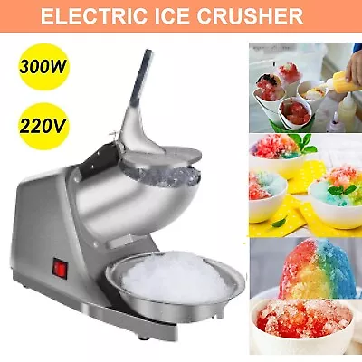 Electric Ice Crusher Ice Shaver Machine Commercial Machine Snow Cone Maker 330W • $79.99