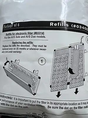 Broan/Venmar Kit Of 3 Foam Refills For Electronic Filter - V03406 • $49.99