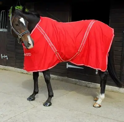£26.99 • Buy Rhinegold Cotton Mix Summer Sheet Horse Rug In Red/White