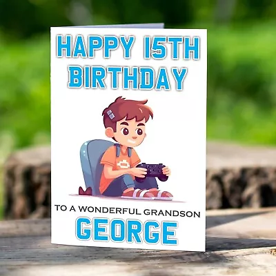 Gaming Birthday Card Gamer Teenage Personalised Son Nephew Brother Grandson • £2.98