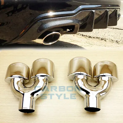 Quad Exhaust Tips For Mercedes Benz S E CLS W212 W221 C219 C207 C63 Type 1pair • $188.95