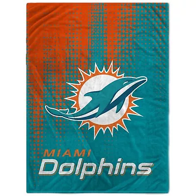 Miami Dolphins NFL 60'' X 80'' Half Tone Drip Fleece Blanket • $40
