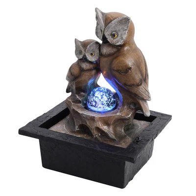 £19.95 • Buy LED Crystal Ball Indoor Water Fountain Garden Water Feature LED Lights Statue UK