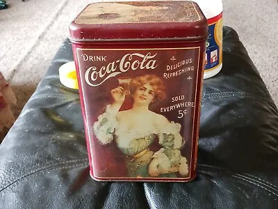 Vintage Kitchen 8 3/4  High Repro Tin Can  *empty* Drink Coca Cola • $2