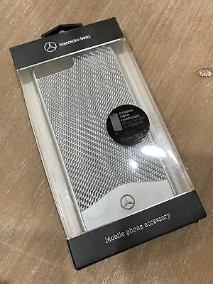 IPhone 7 Plus Mercedes Benz WAVE Real Carbon Fiber Brushed Aluminum Silver Case • $13