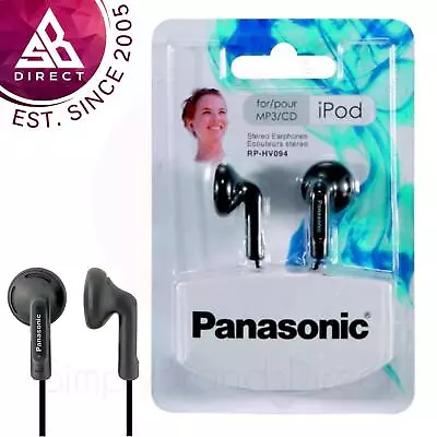 Panasonic RPHV094 In-Ear Stereo Wired Earphone Headphone│For/iPod/MP3│1.2m Cable • £5.57