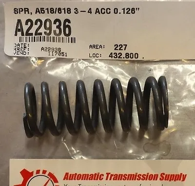 A500 A518 A618 42RE 42RH 46RE 47RE Transmission 3-4 Accumulator Spring 1996 Up • $15.85