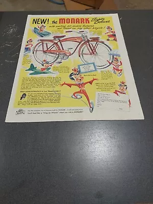 Vintage Monarch Super Deluxe Bicycle Magazine Ad • $9.95