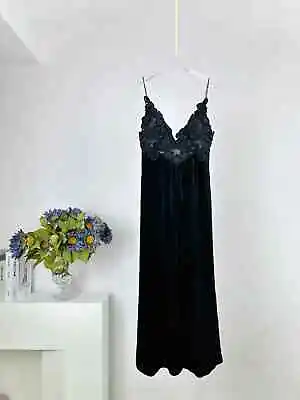 SIZE 1 ZIMMERMANN Velvet Suspender Deep Neckline Sleeveless Long Skirt Dress • $159.99